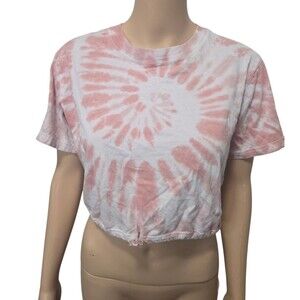 Victoria's Secret PINK XS crop top short sleeve tie dye grunge trendy top tee